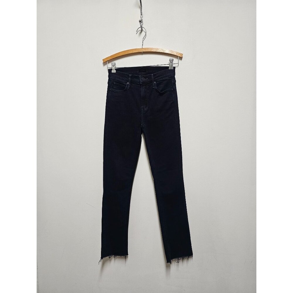 Mother Mid Rise Dazzler Ankle Fray Wash Hold Hands Size 24